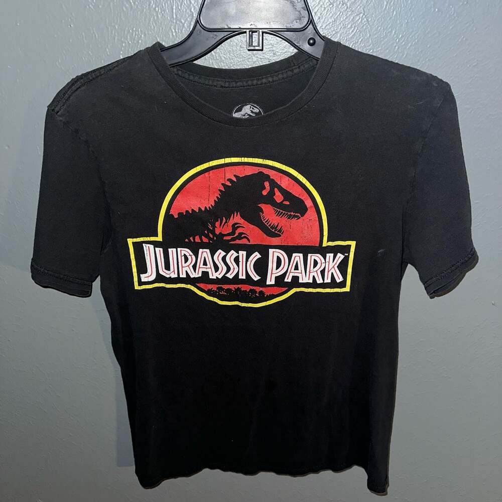 Jurassic Park Distressed T-Rex Logo Graphic T-Shirt